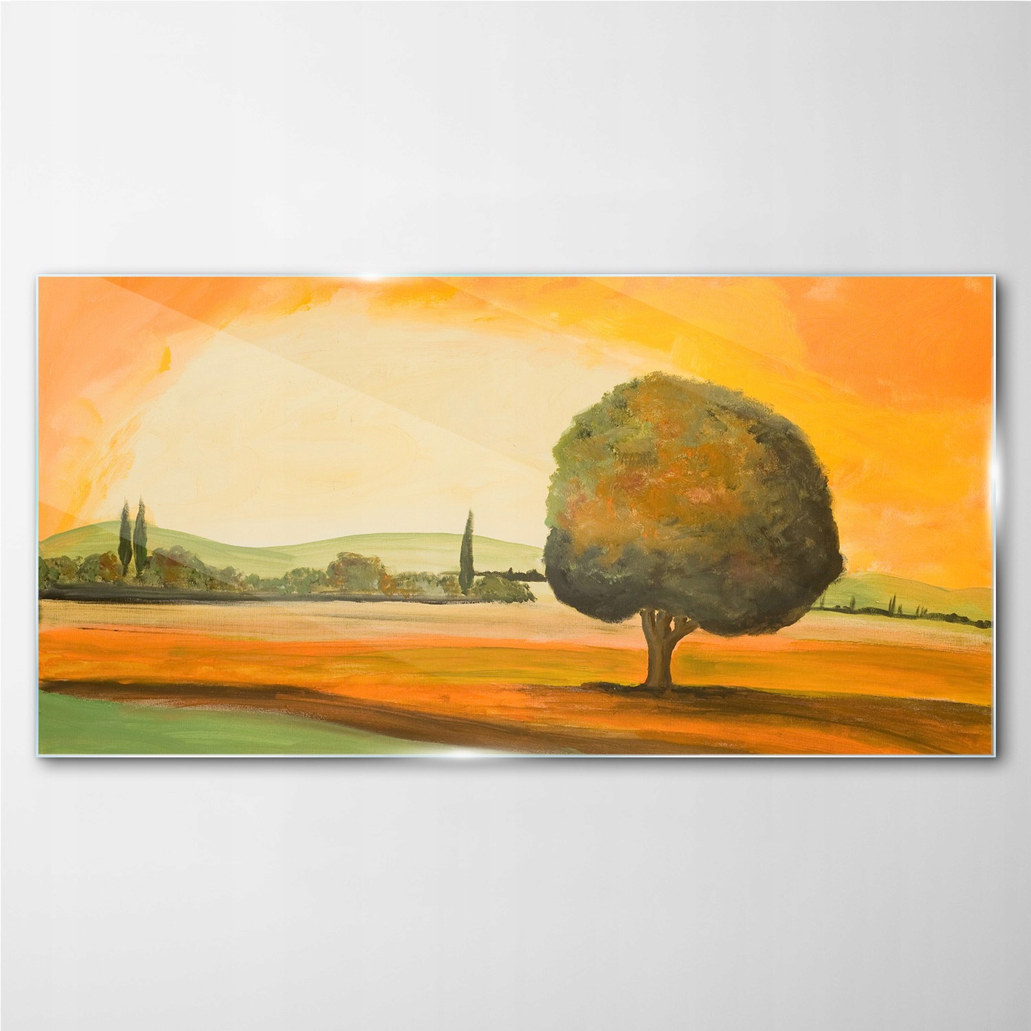 

Obraz szklany Malarstwo krajobraz drzewo 100x50 cm