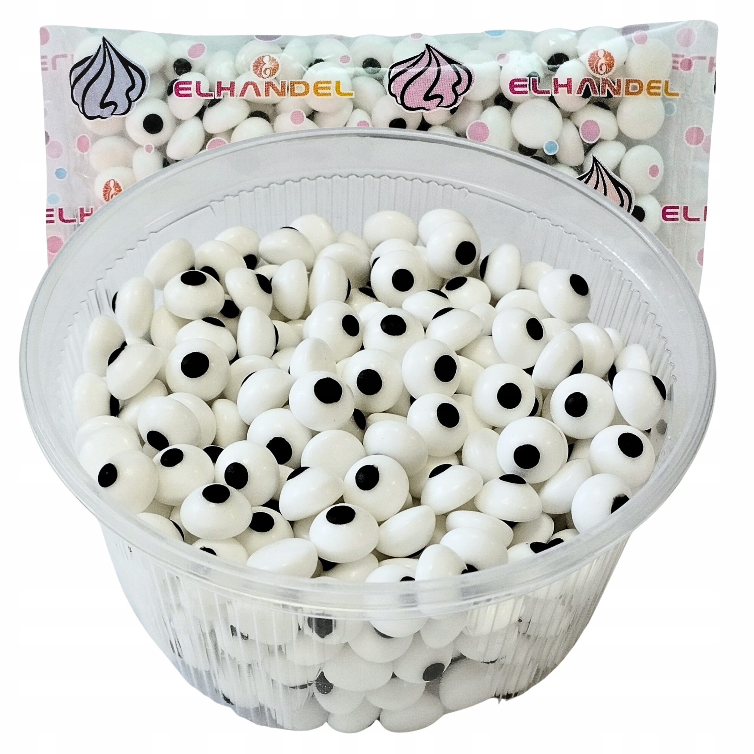 Posypka na tort oczy dekoracje halloween na babeczki ozdoby oczka 500g