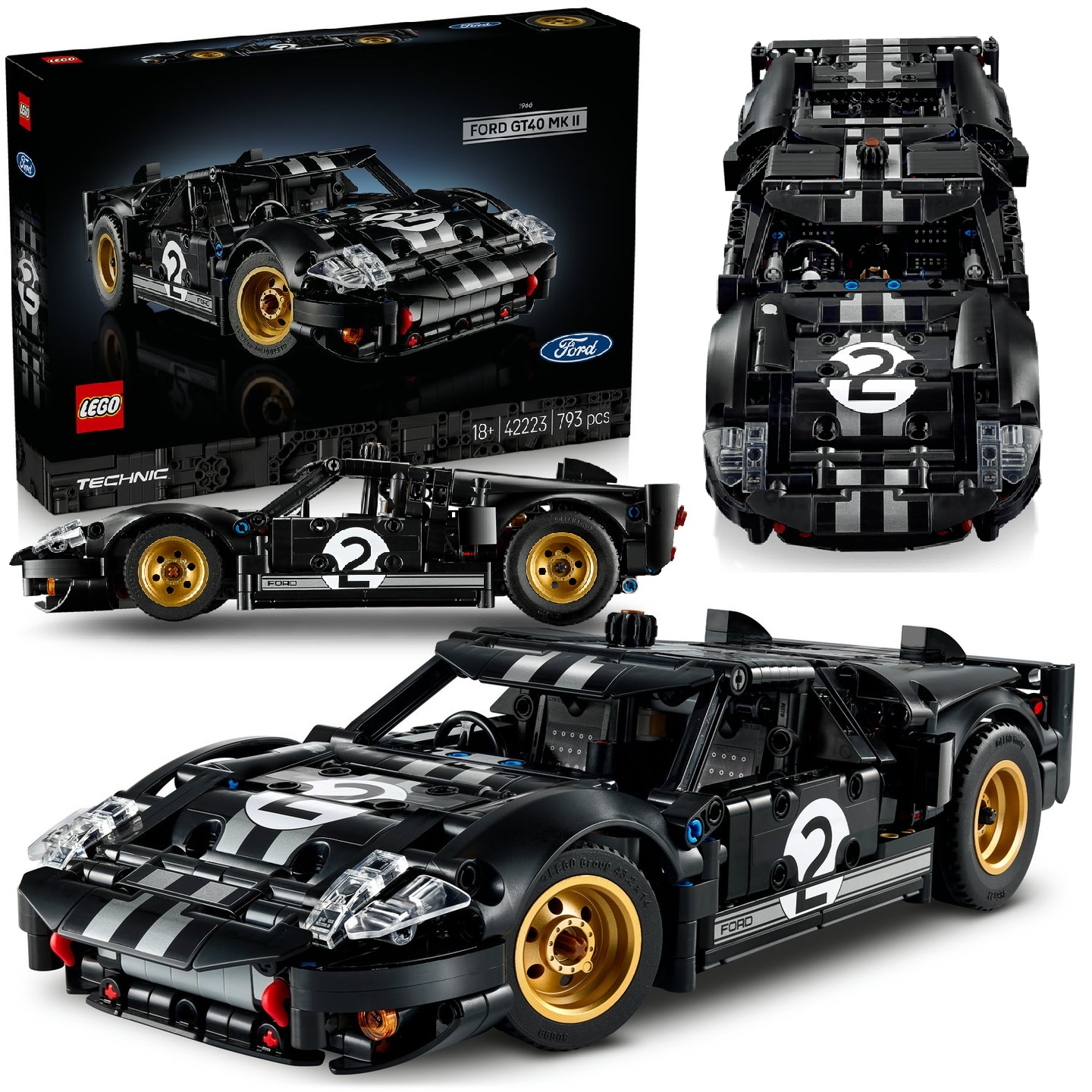 LEGO TECHNIC 42223 SAMOCHÓD WYŚCIGOWY 1966 FORD GT40 MKII + KATALOG W PDF