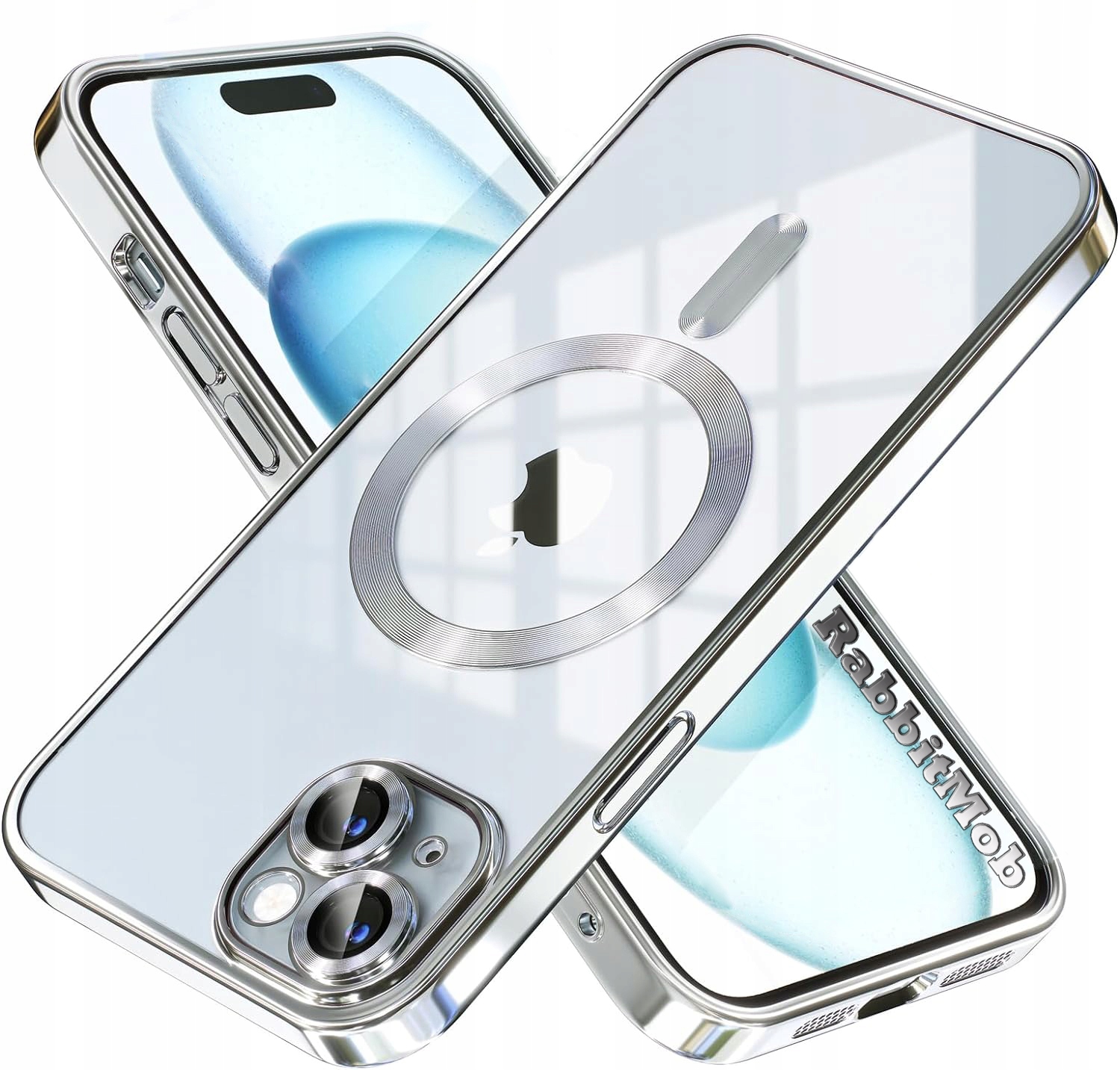 ETUI DO IPHONE 13 PRZEŹROCZYSTE OCHRONA APARATÓW DO MAGSAFE | SILVER