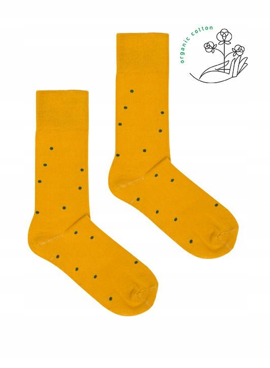 

Skarpetki organiczne musztardowe w kropki 42-46