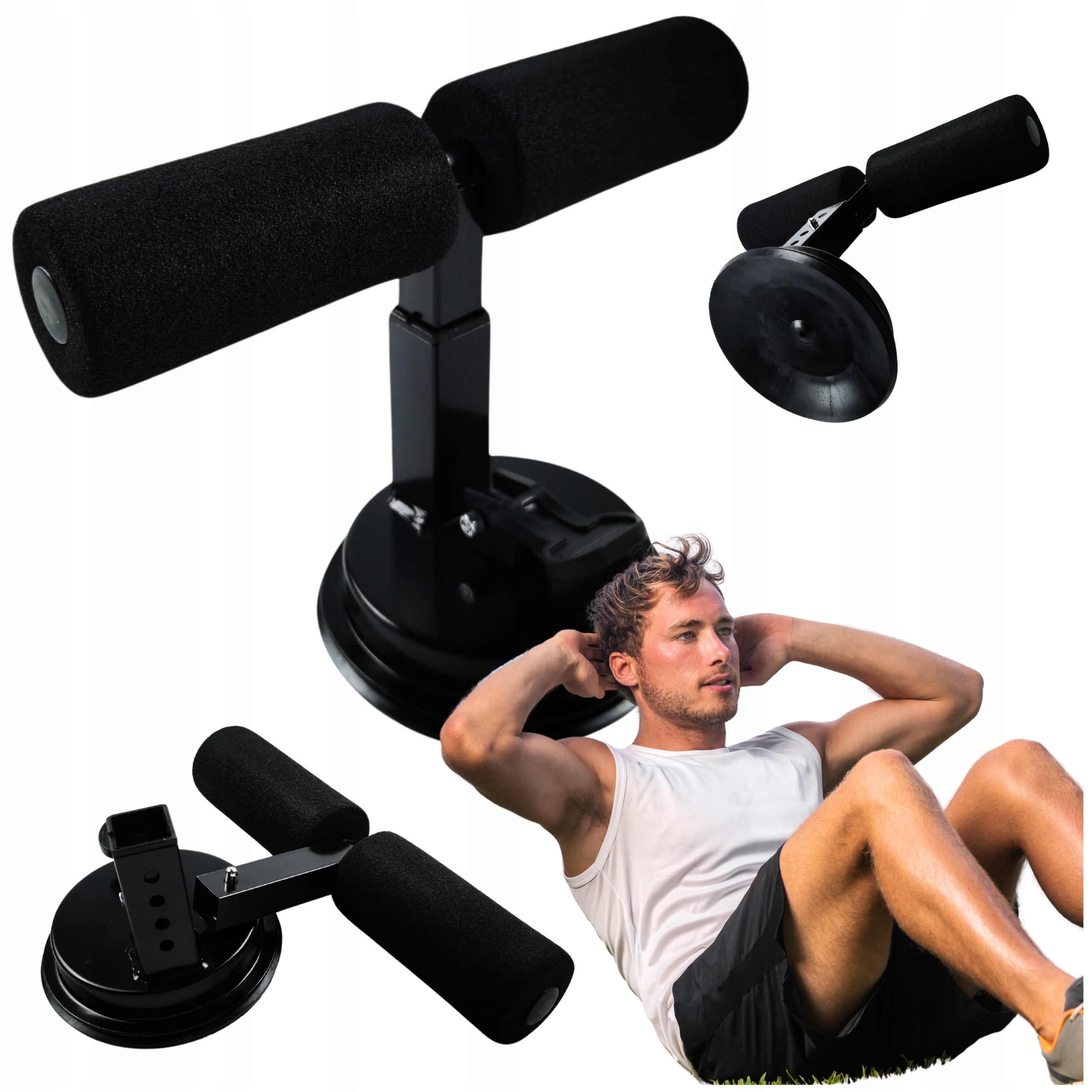 TRENING ABS MIĘŚNI BRZUCHA UCHWYT DO ROBIENIA BRZUSZKÓW z PRZYSSAWKĄ Nettle