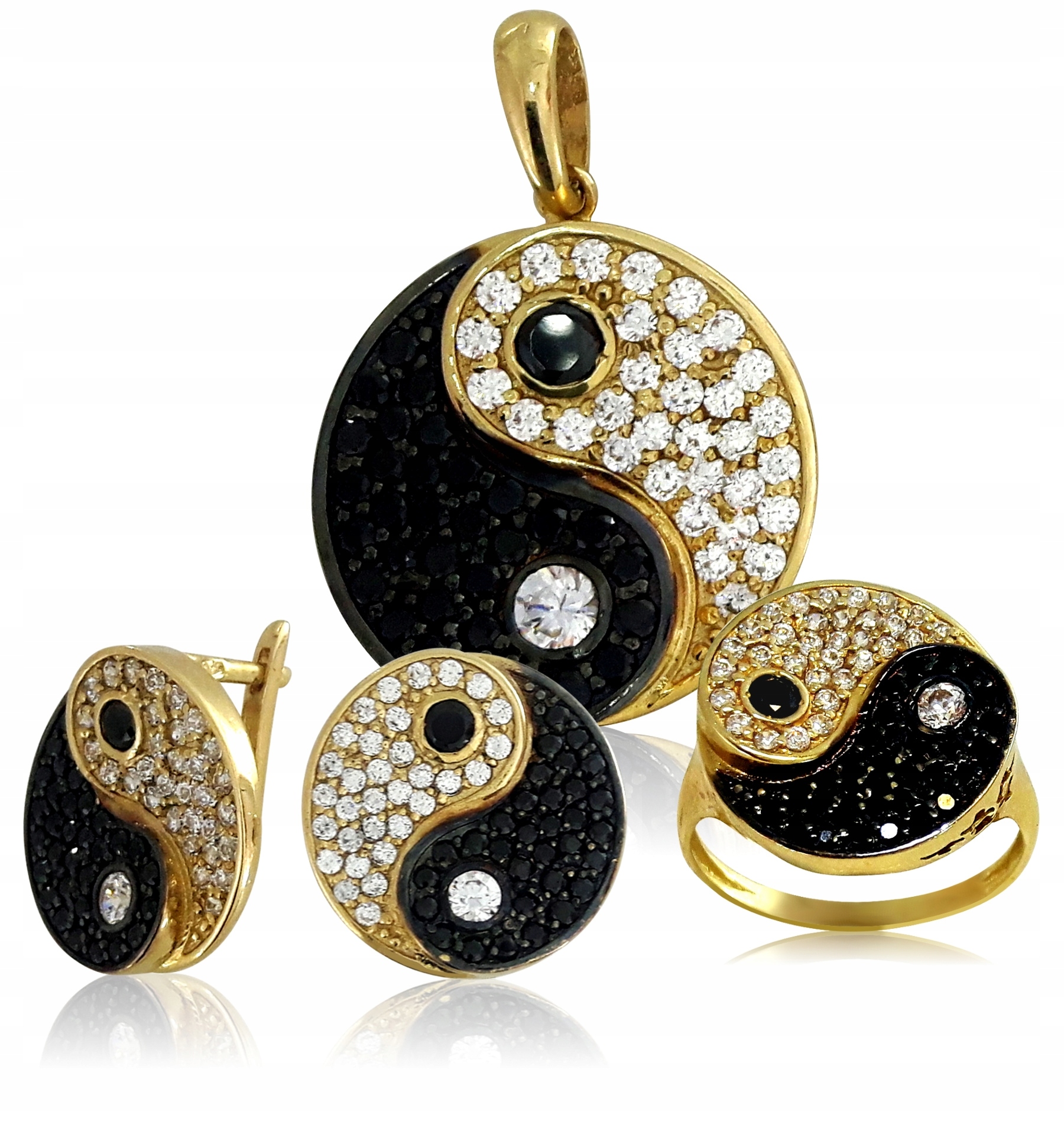 Výjimečný Zlatý Komplet Tai-chi Yin-yang Pr. 585