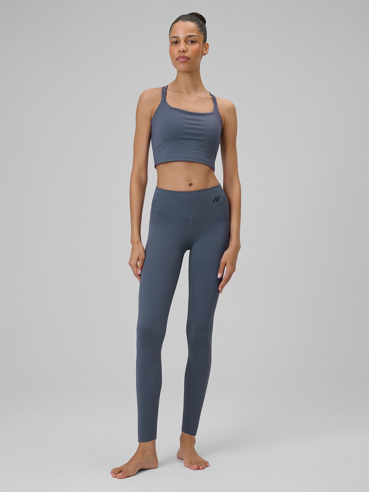 4F Dámské Fialové Slim Rychleschnoucí Legíny Xs