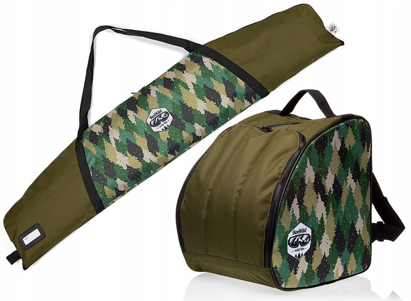 Set Obal Na Lyže 105 cm Kamuflážní Boty