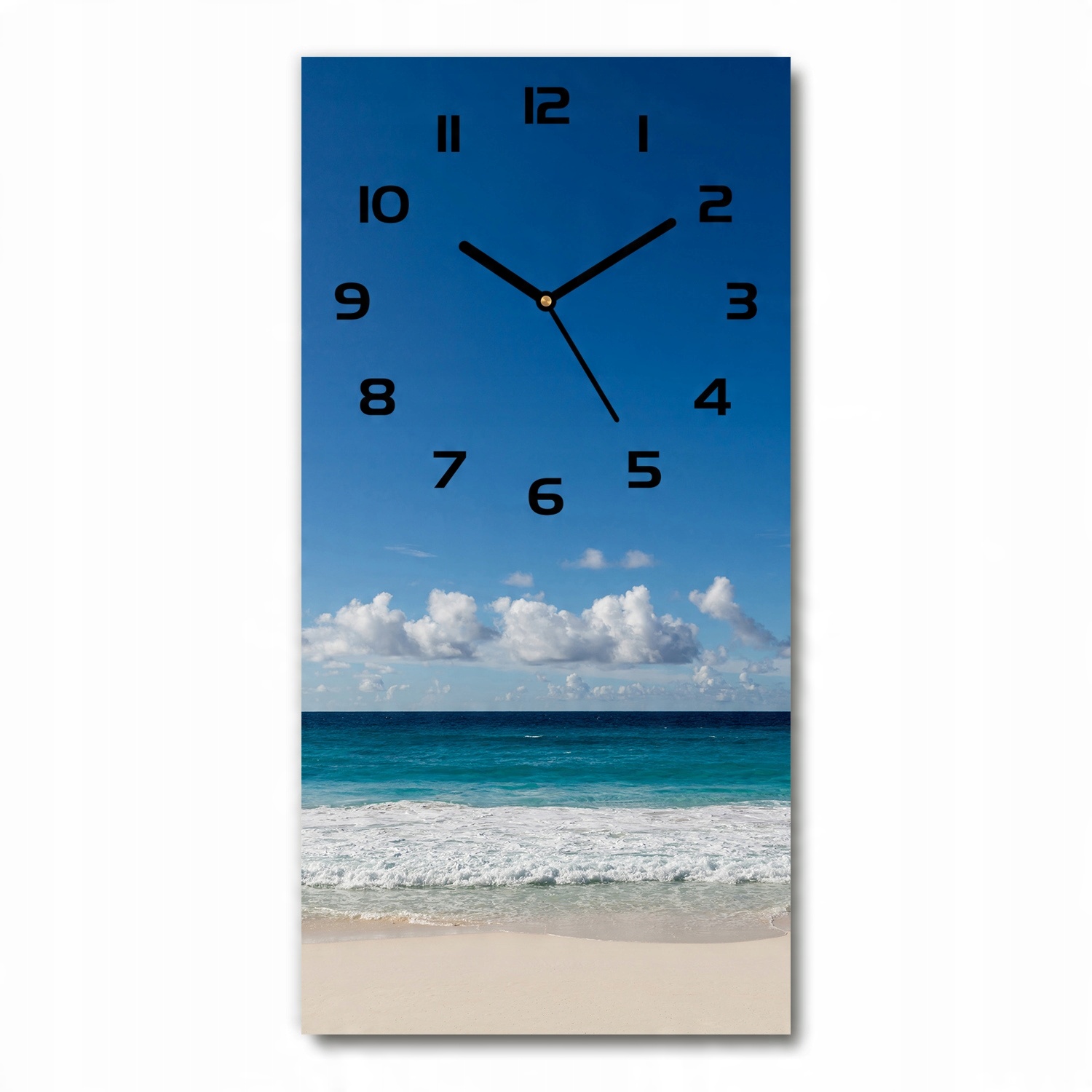 

Zegar ścienny cichy Tropikalna plaża 30x60 pionowy
