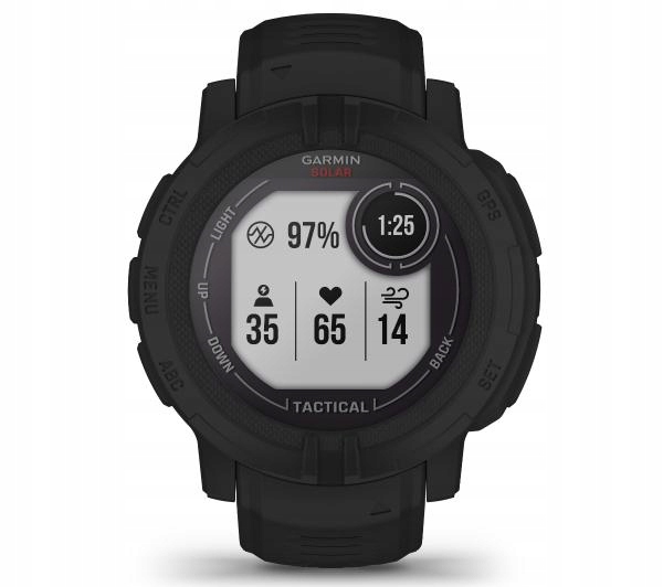 Smartwatch Garmin Instinct 2 Solar Tactical 45mm GPS czarny Kolor koperty czarny