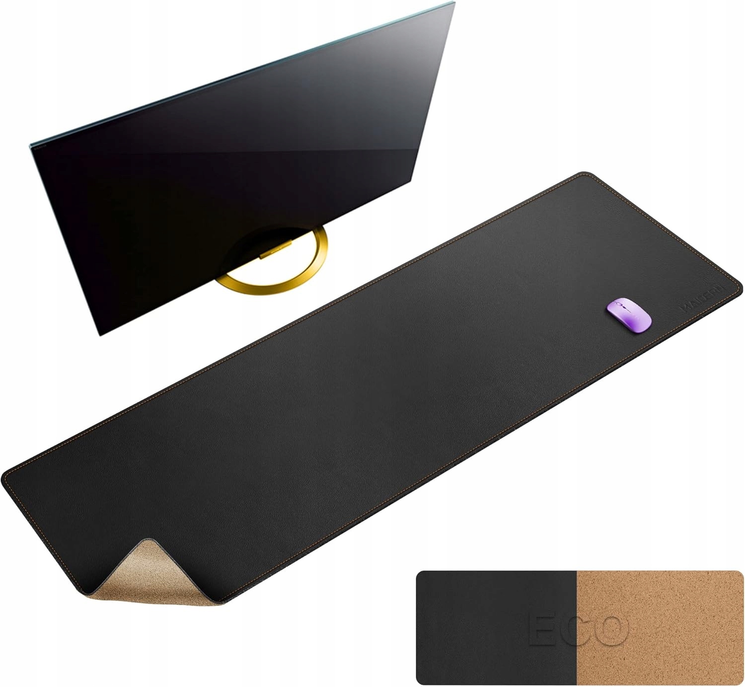 Maidern Ochranná podložka na psací stůl 100 cm x 40 cm Černá