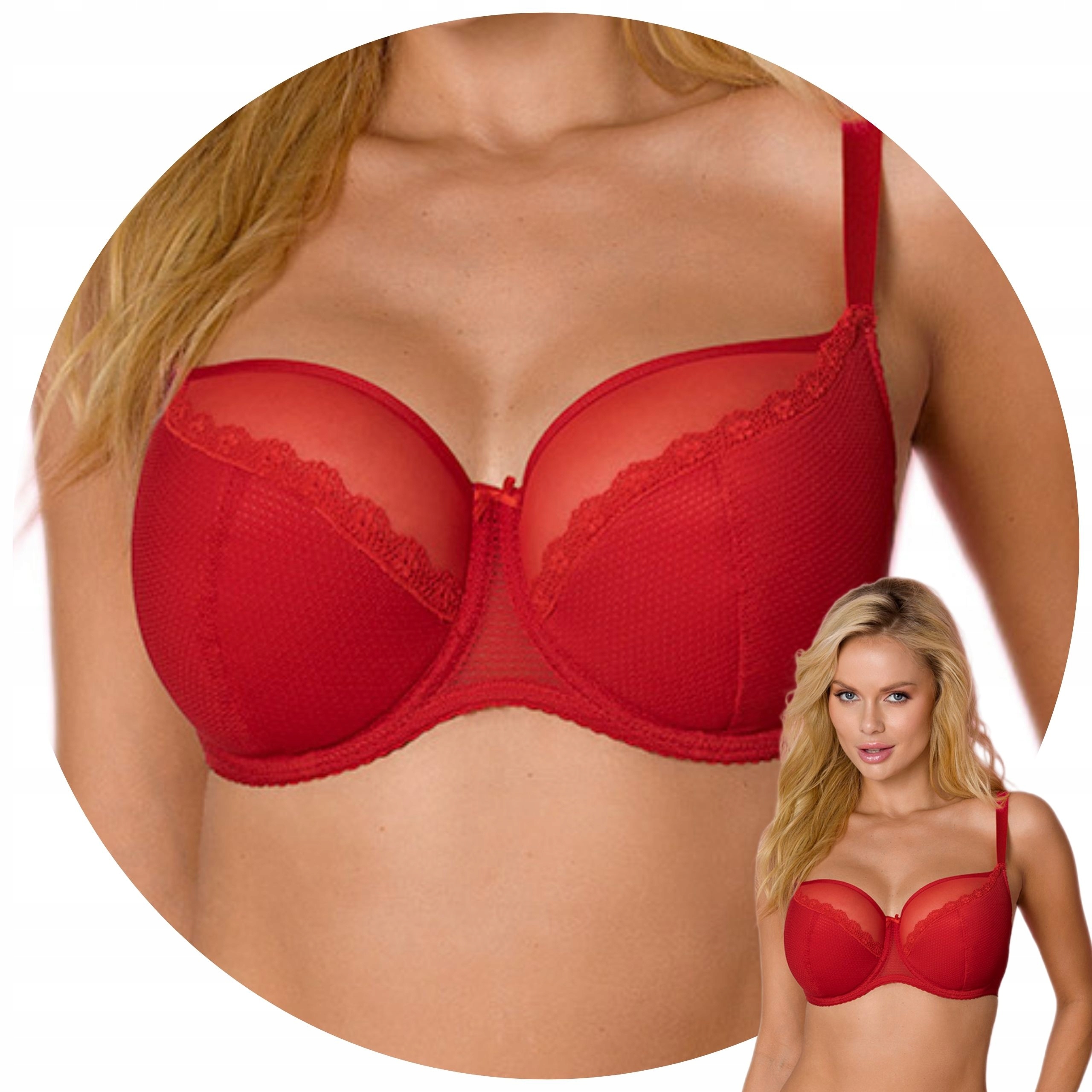 Vena VB-323 Maxi červená Polovyztužená podprsenka 90G Semi Soft