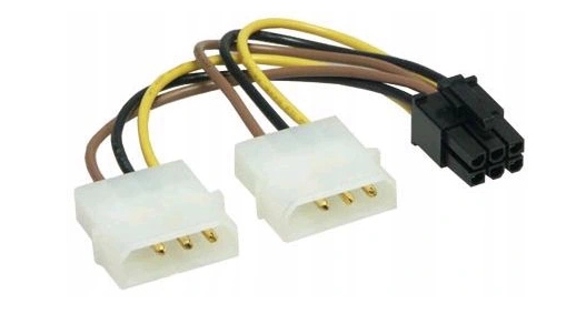 Adapter przejściówka ASUS 2x MOLEX - PCI 6 pin