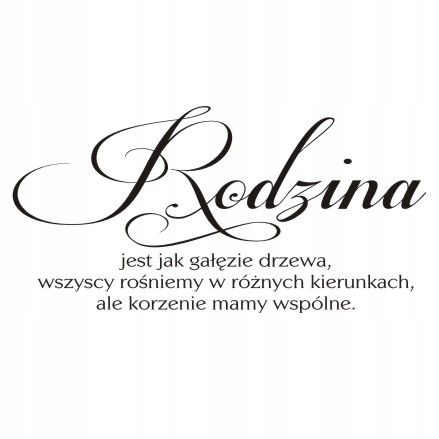 Napis na ścianę naklejka Rodzina jest... 211