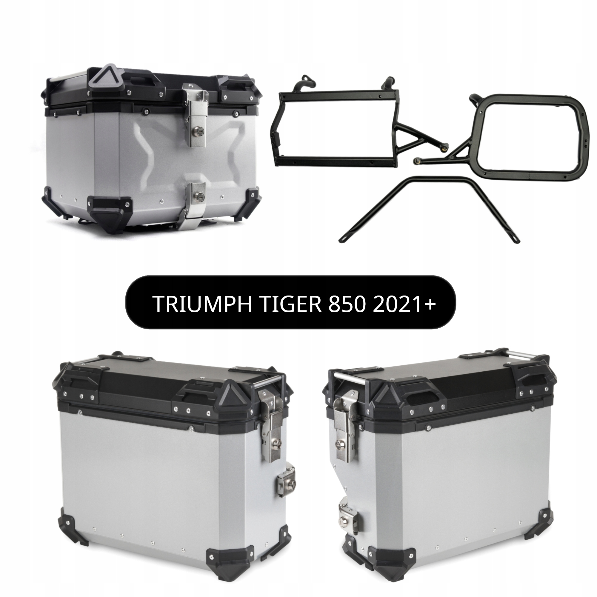 Kufřík Kufry Hliníkové Rošty Triumph Tiger 850 2021+ Set TopX