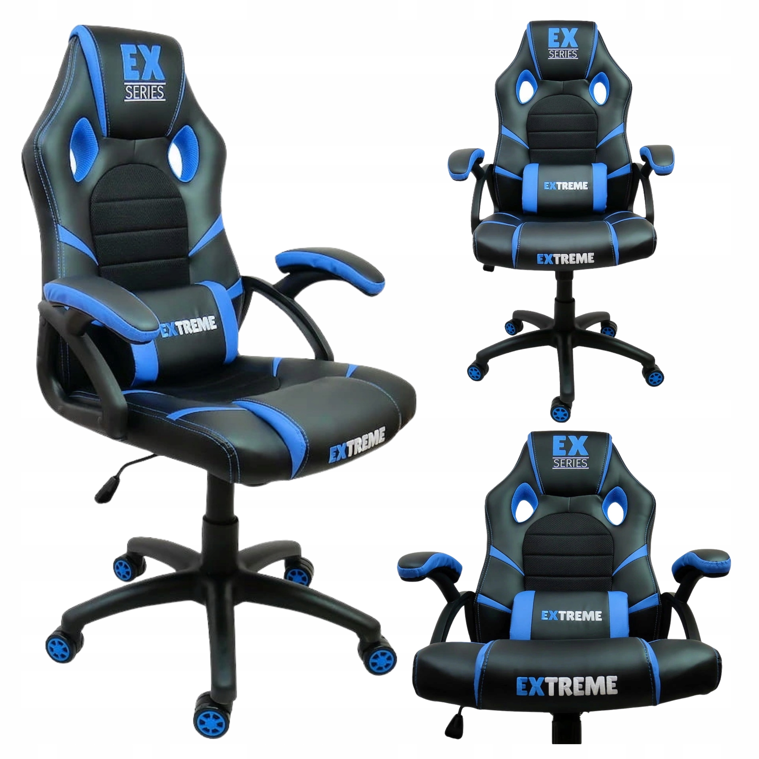 Herní otočná židle pro hráče Pohodlné područky černá Polštář