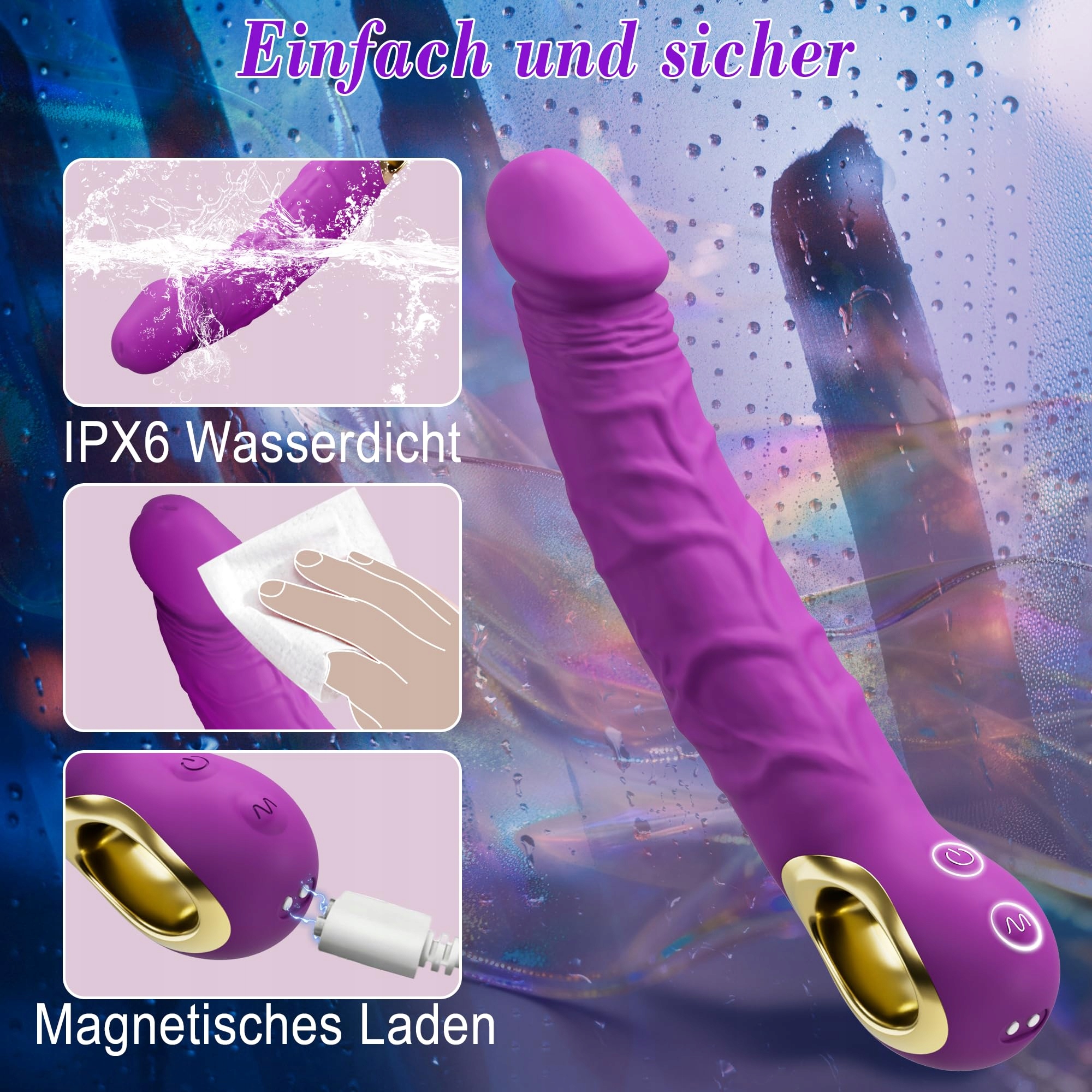 VIBRATION Zestaw Wibratorów Dla Kobiet 10 Trybów Wibracji Dildo Analne — miniatura 5