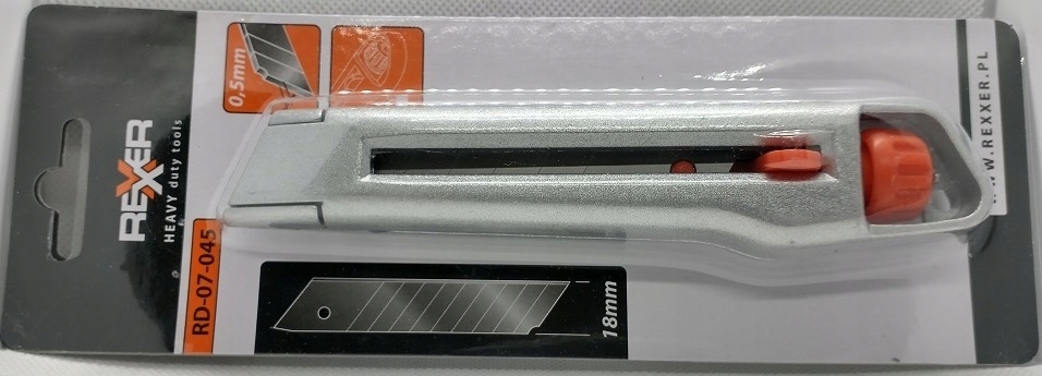 

Nóż z ostrzem łamanym 18mm RD-07-045