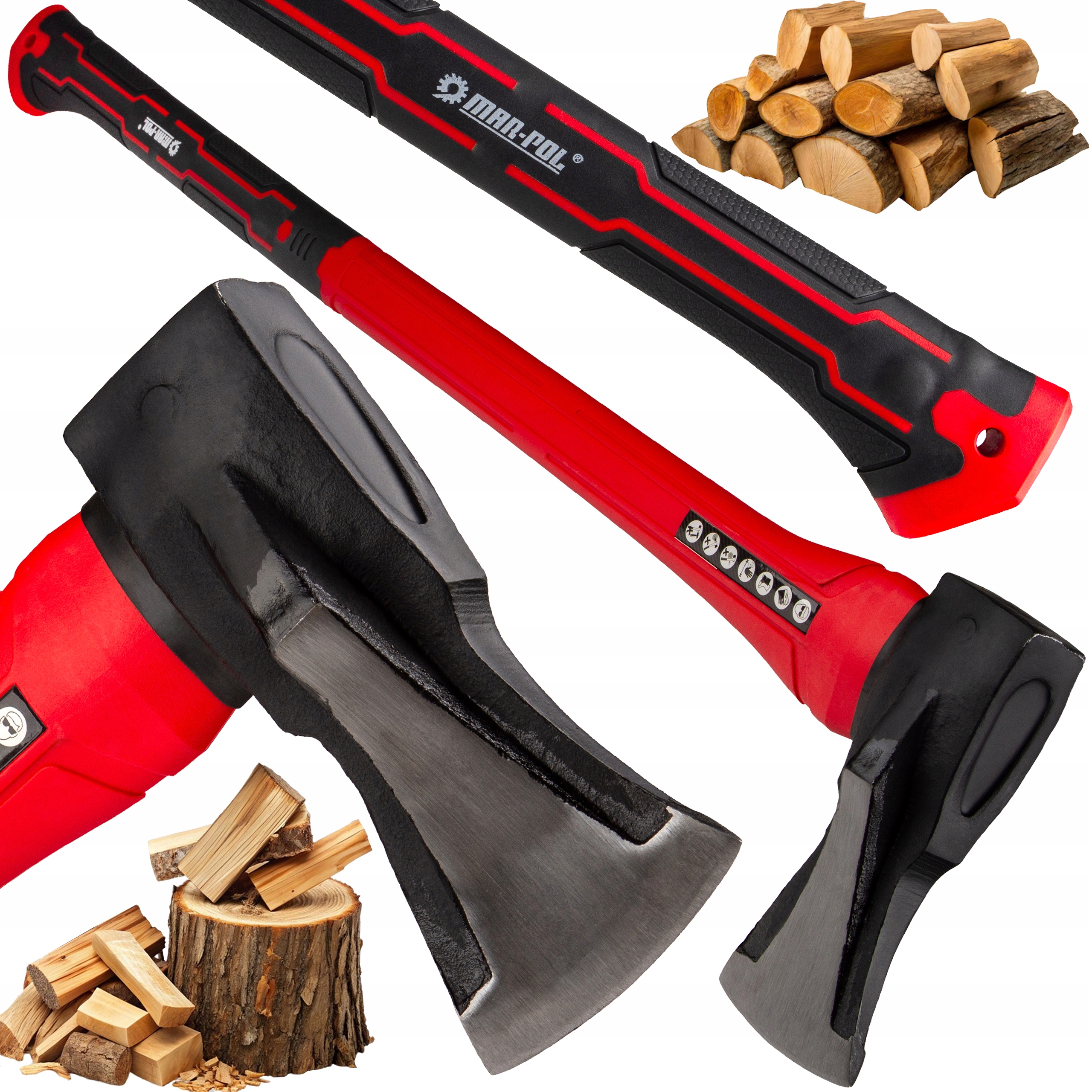 3 МІЦНІ СОКИРИ ДЛЯ КОЛУНУ СКЛОВОЛОКНОВИЙ КЛИН ДЛЯ КОЛУНУ Бренд Mar-Pol