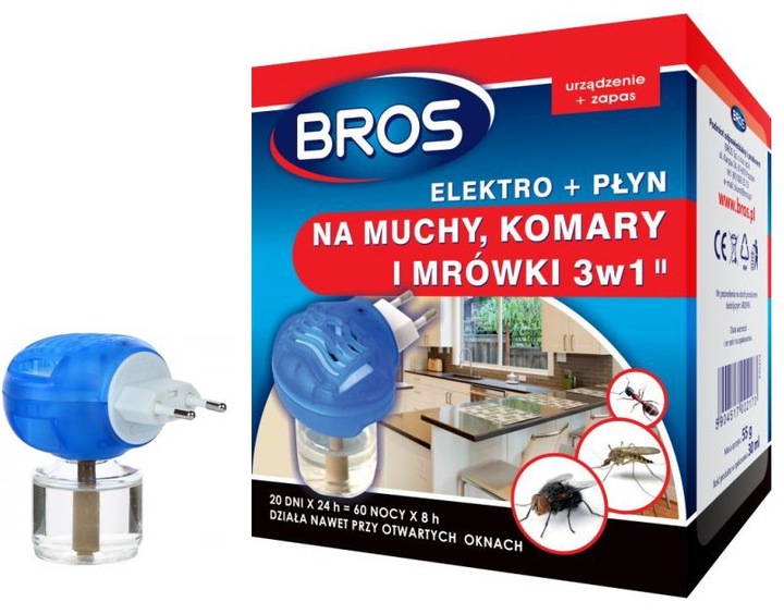 

Elektro Fumigator Na Mrówki Muchy Komary Bros Płyn