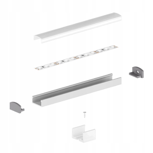 ZAŚLEPKI CZARNE KOMPLET DO PROFILU PŁASKIEGO P4-1 Kolor czarny