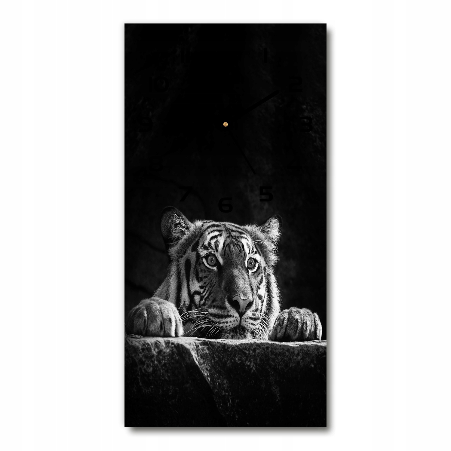 

Nowoczesny szklany zegar ścienny Tygrys 30x60 pion