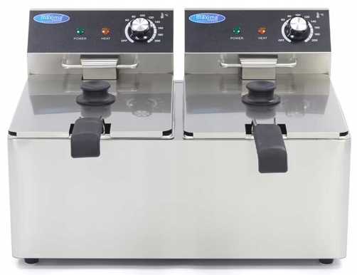 Frytkownica podwójna gastronomiczna elektryczna 2x8L 6,5kW Maxima 09365225