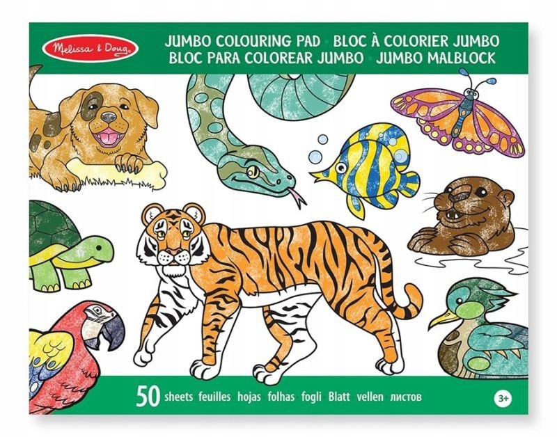 DUŻA KOLOROWANKA JUMBO ANIMALS - MELISSA AND DOUG
