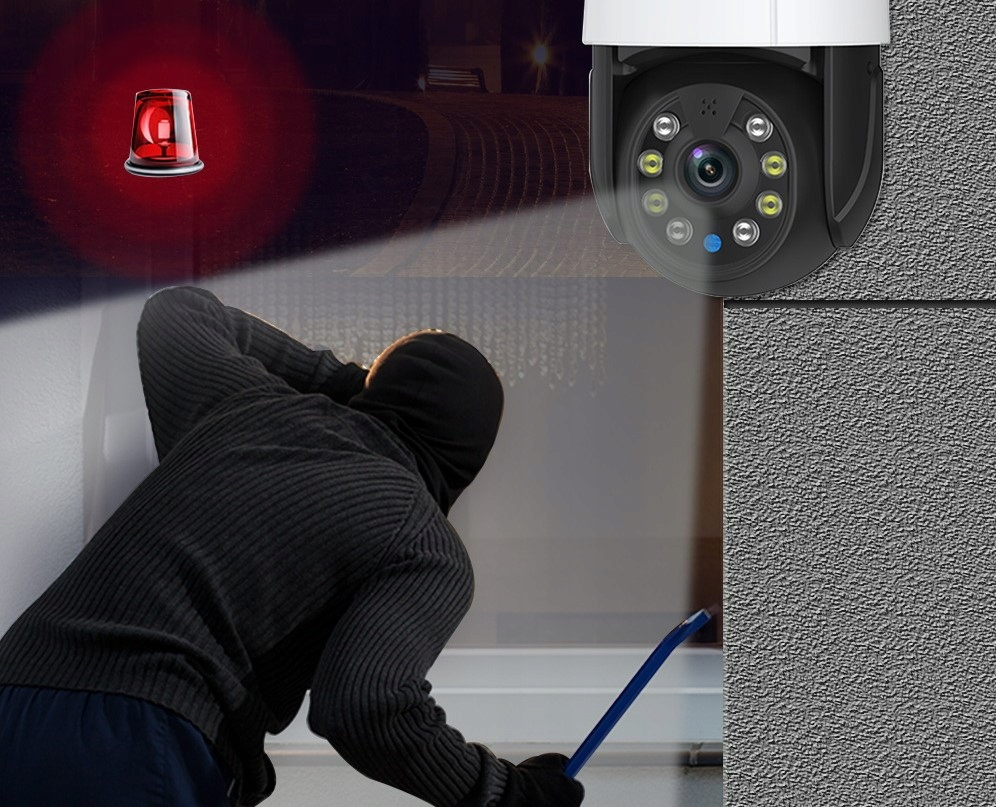 OBROTOWA KAMERA ZEWNĘTRZNA IP WIFI 4X ZOOM 5MPx 2K Stan opakowania oryginalne