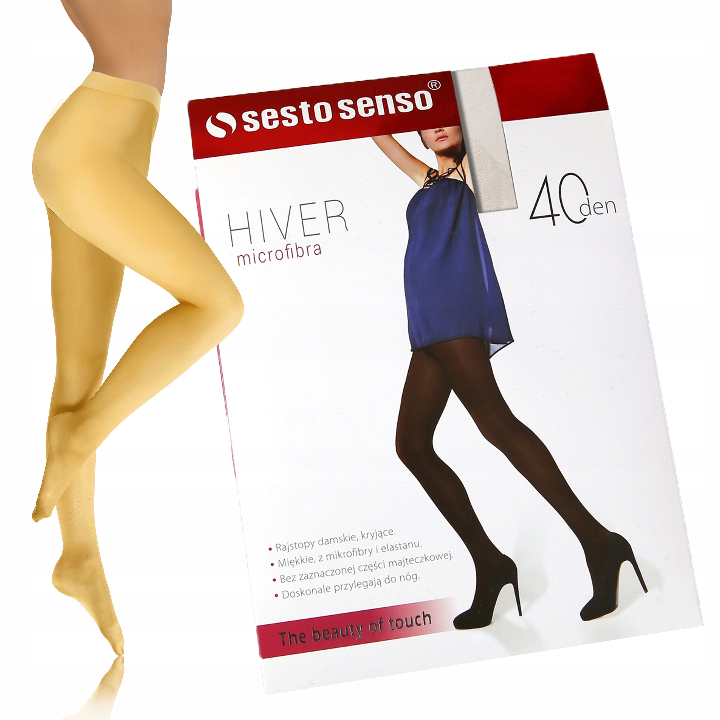 

Kolorowe rajstopy Kryjące 40 Den Hiver Sesto Senso