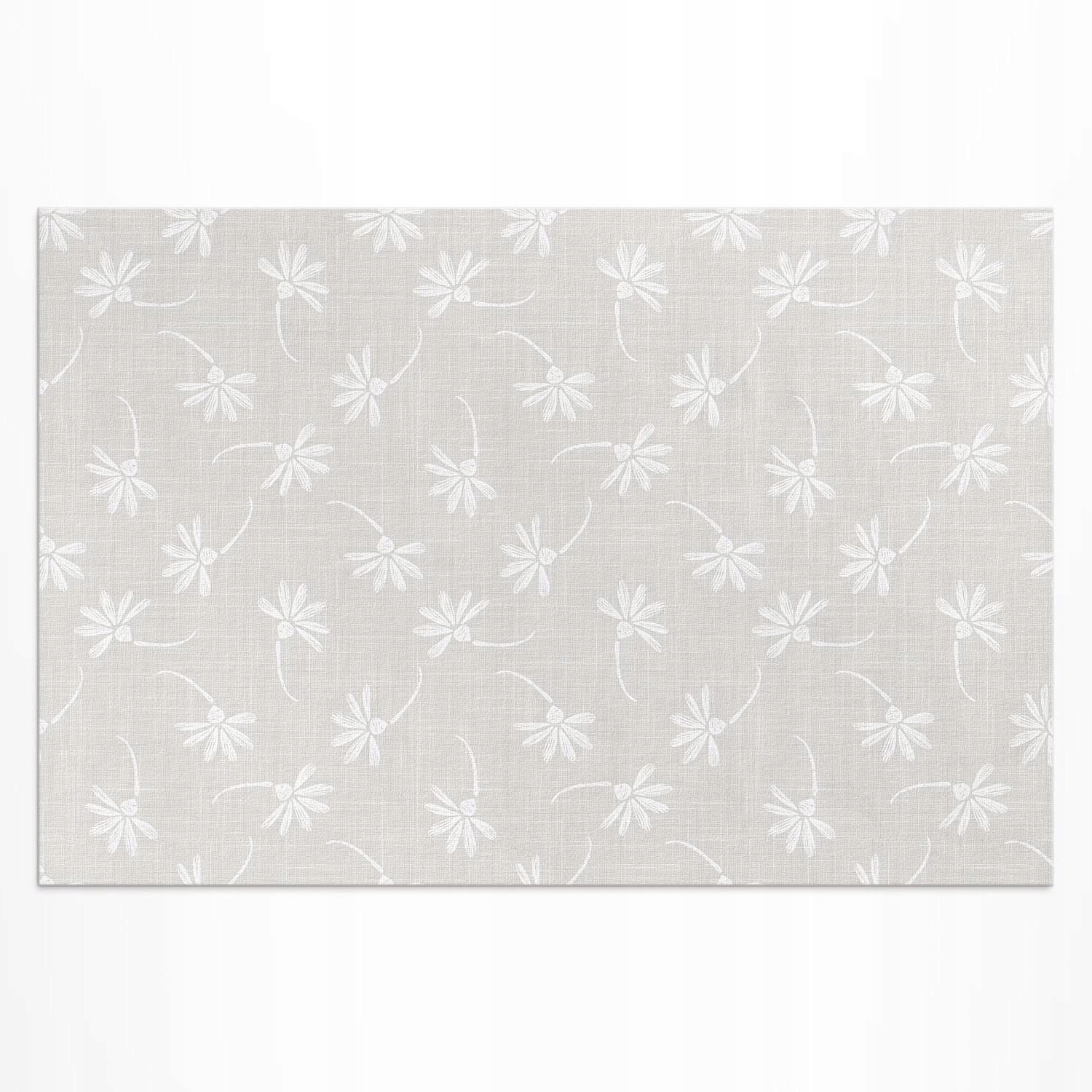 Pvc koberec do záhrady Rozmer: 150 x 100 cm Jemné boho sedmokrásky na tkanine