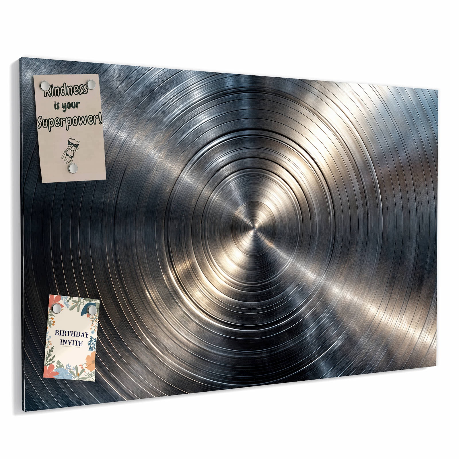 Magnetická tabule Kovové kolečka 90 × 60 cm