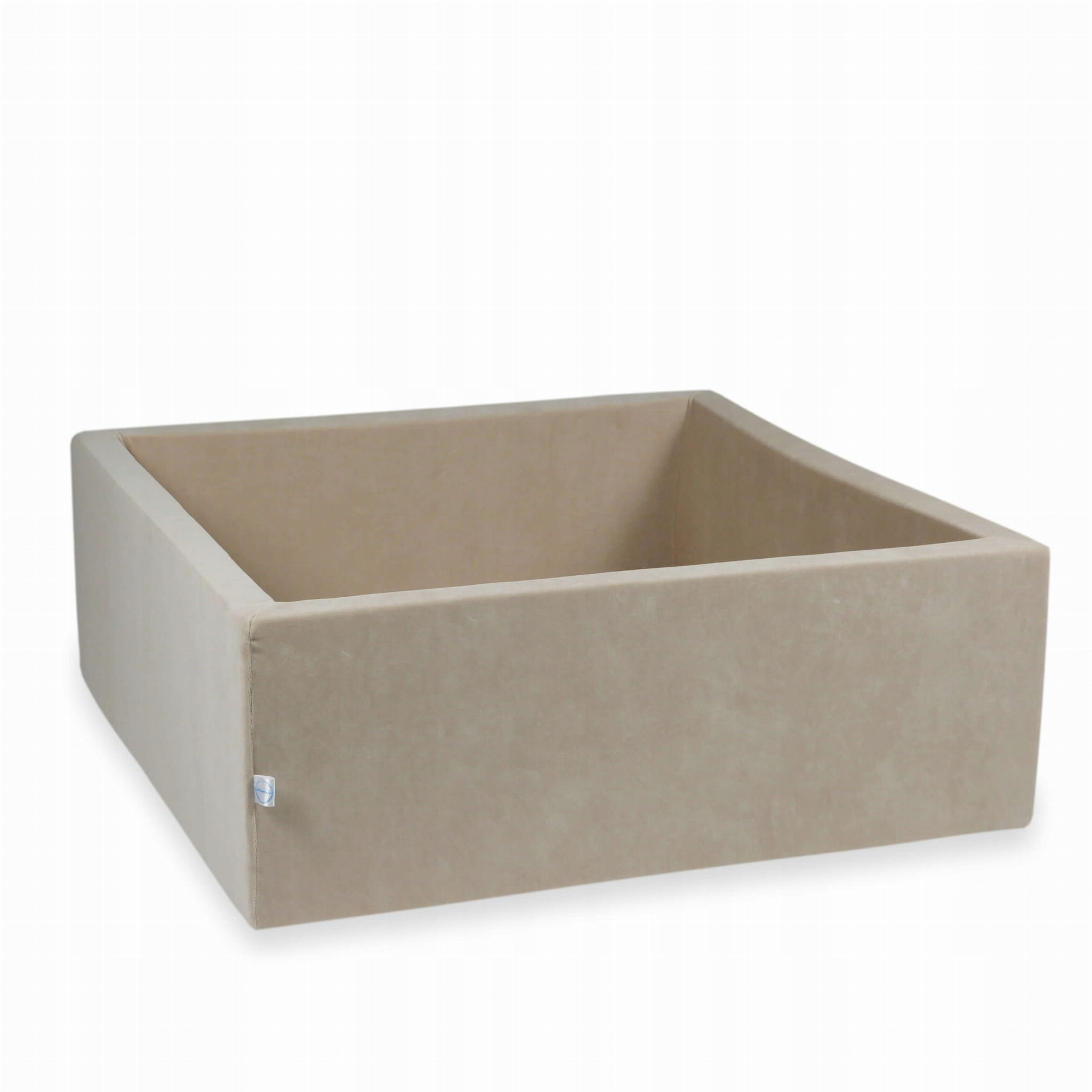 Suchy Basen bez piłek Kojec dla dzieci 110x110x40cm Soft Beżowy kwadrat