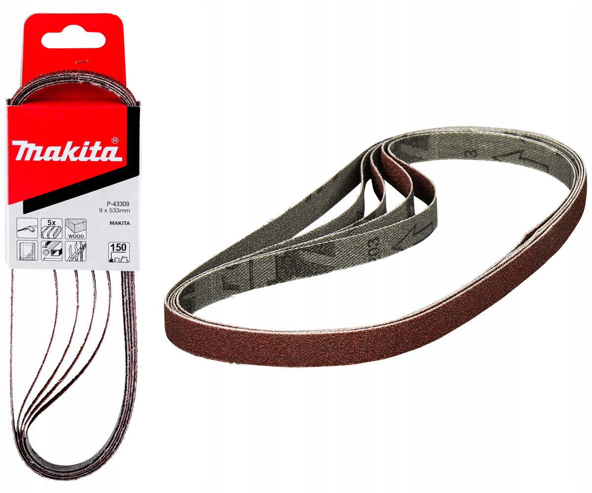 Makita Taśma szlifierska płócienna 533x9mm gradacja 150 5szt P-43309 DBS180