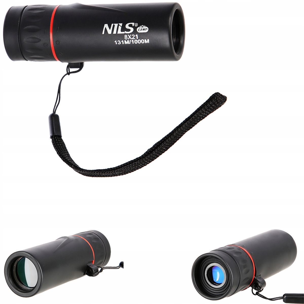 Monokular 8x21 luneta obserwacyjna kieszonkowa lornetka sport Nils Camp