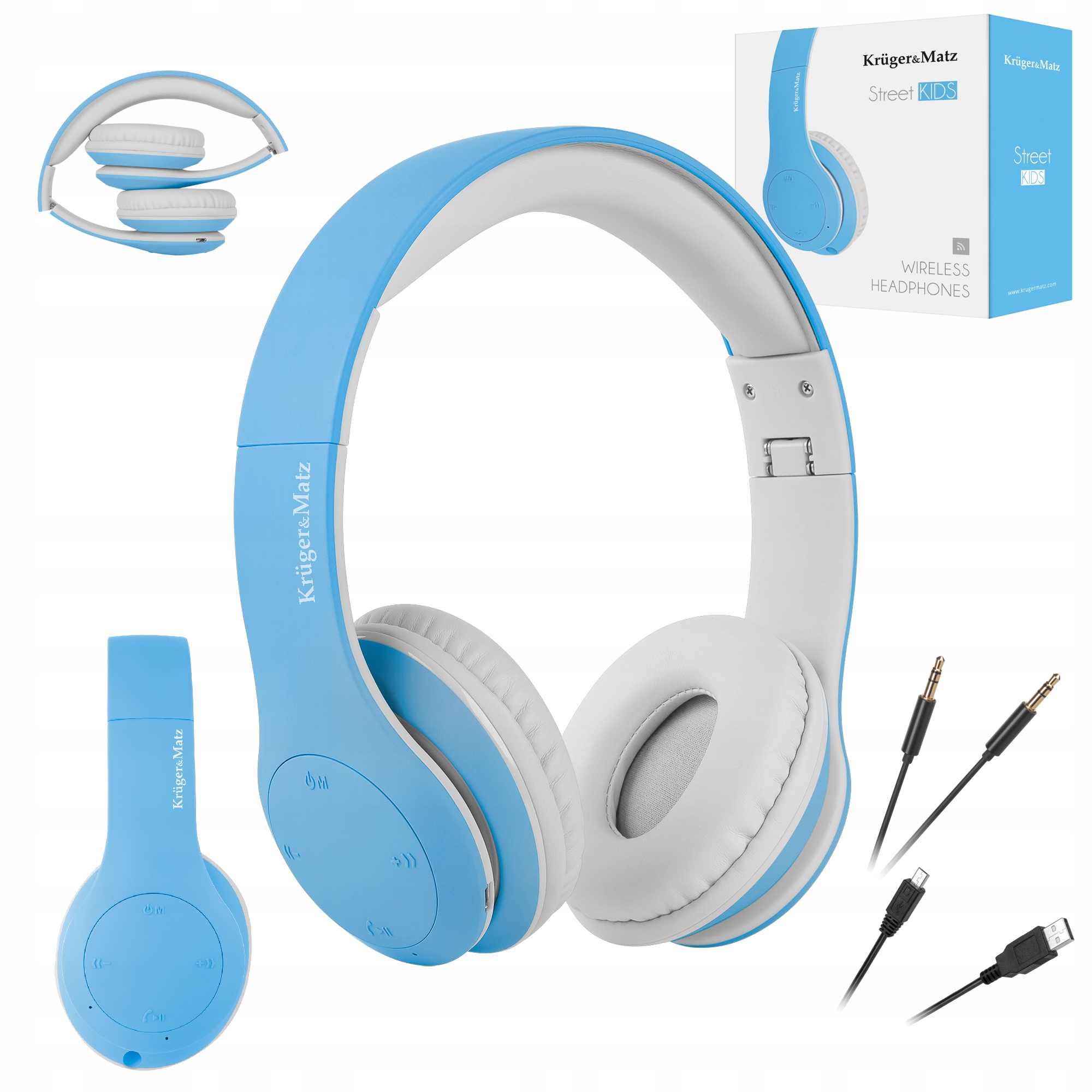 Bezdrátová sluchátka Bluetooth pro děti s mikrofonem KrugerMatz Street