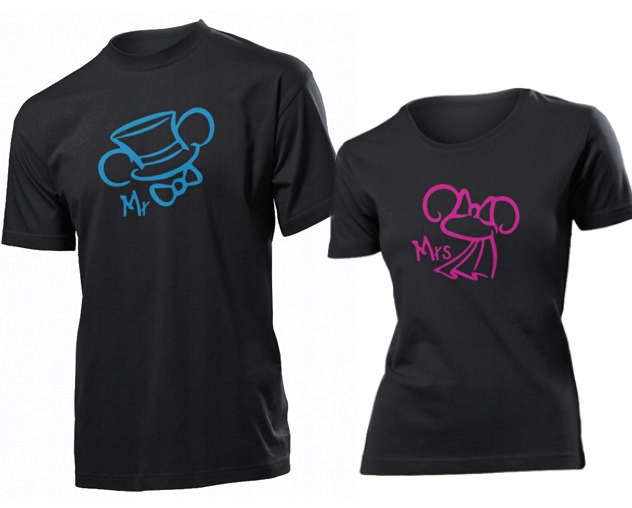 

Koszulki dla par Mr And Mrs Pan I Pani Komplet XL