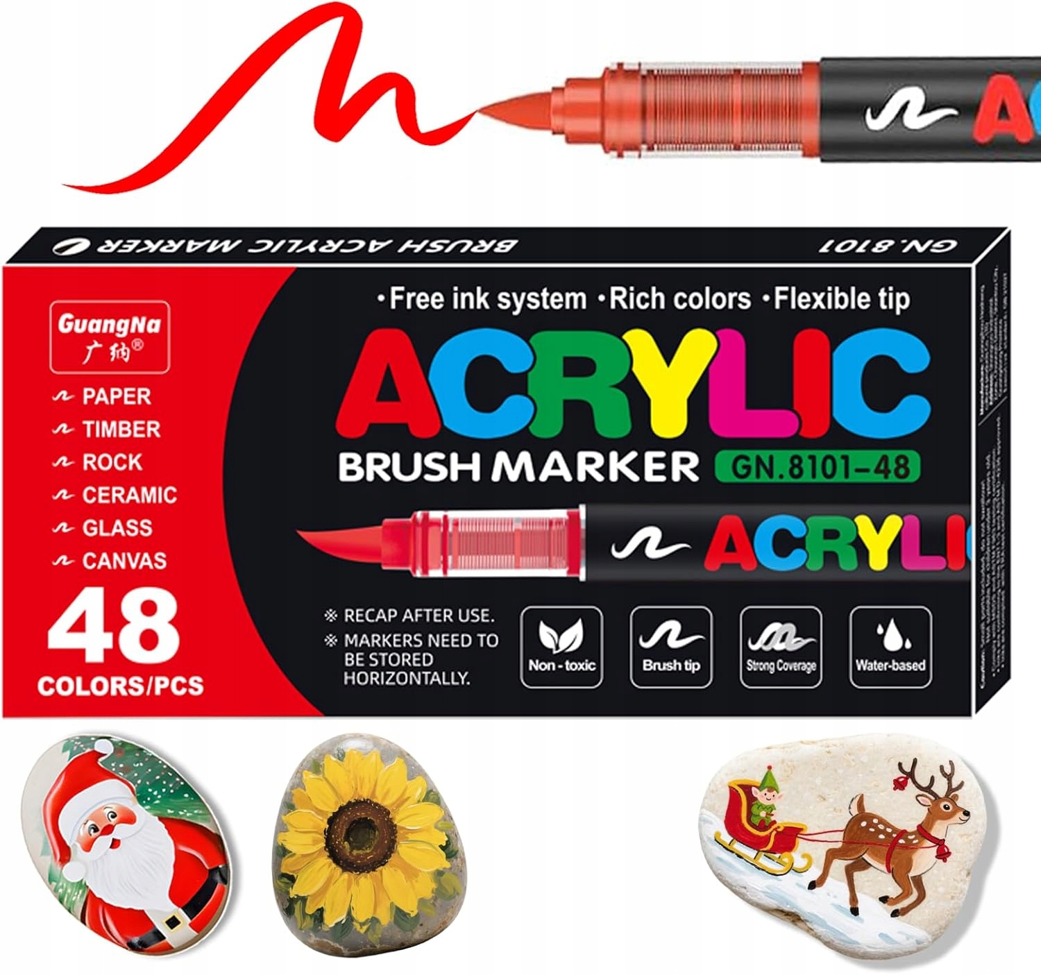 Markery akrylowe Guangna do szkła, ceramiki, kamienia, Diy