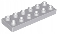 

Lego Duplo 98233 Płytka 2X6 szara jasna Nowa (10g)