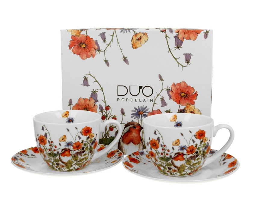Sada 2 hrnků na kávu k narozeninám ptáčci duo