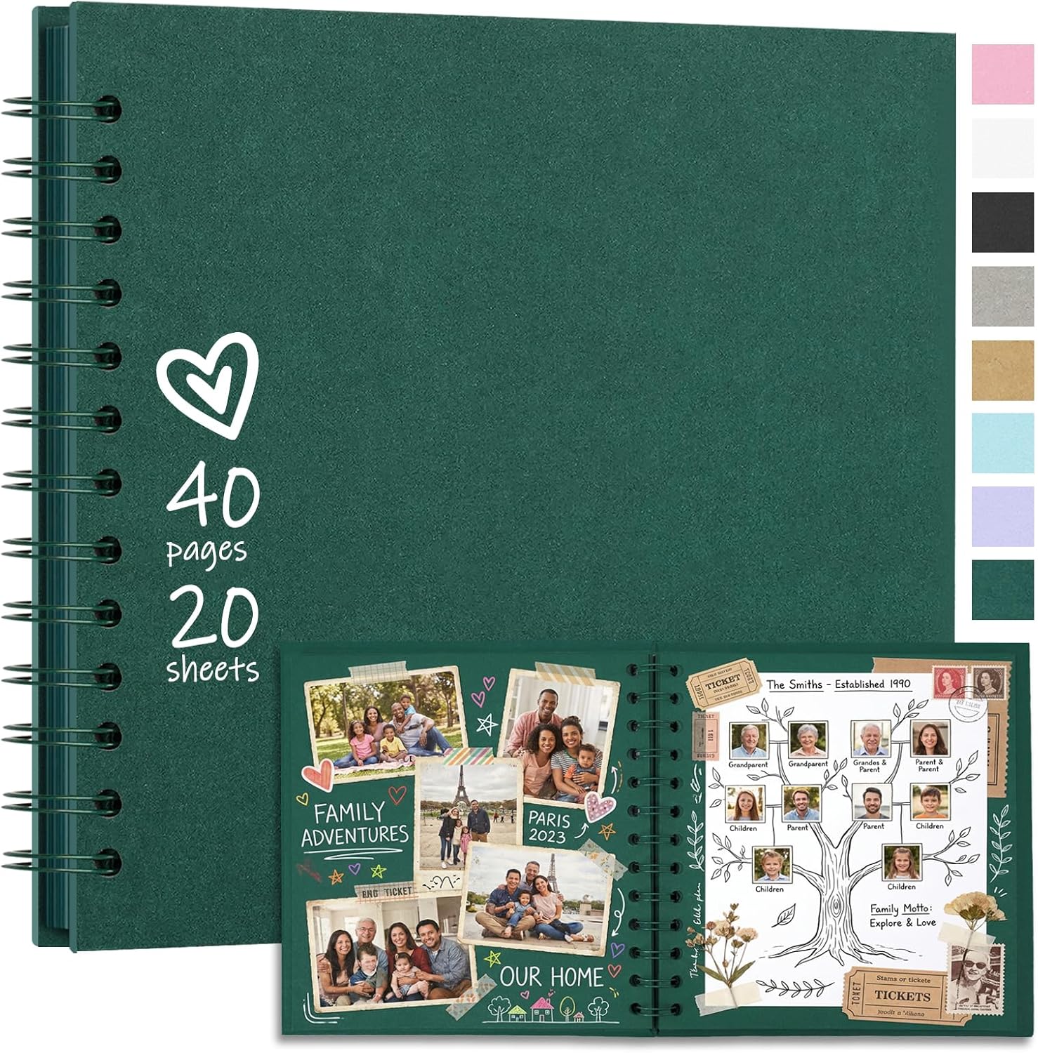 ALBUM FOTOGRAFICZNY DO SAMODZIELNEGO OZDABIANIA SCRAPBOOK DIY 18x18 40STRON