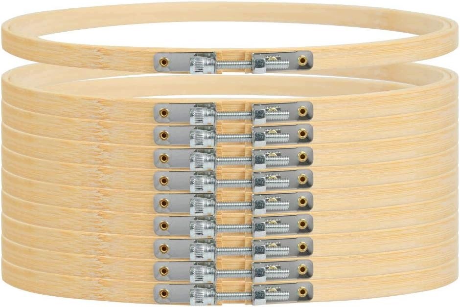 Bambusové Obruče Pro Vyšívání 20 CM, Sada 10 Ks Diy