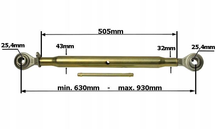 

Łącznik centralny górny ciegło 630-930 Kat. 2/2