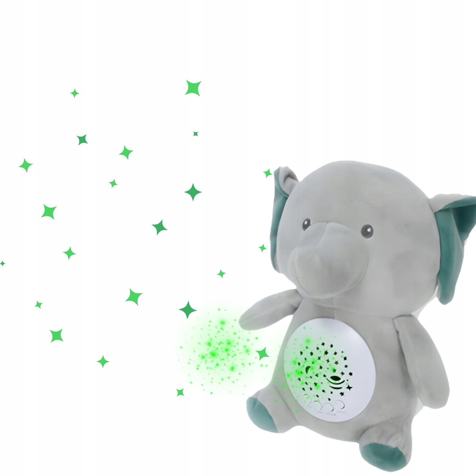 SŁONIK MIŚ SZUMIŚ USYPIACZ LAMPKA NOCNA PROJEKTOR 2w1 10 KOŁYSANEK Marka inna