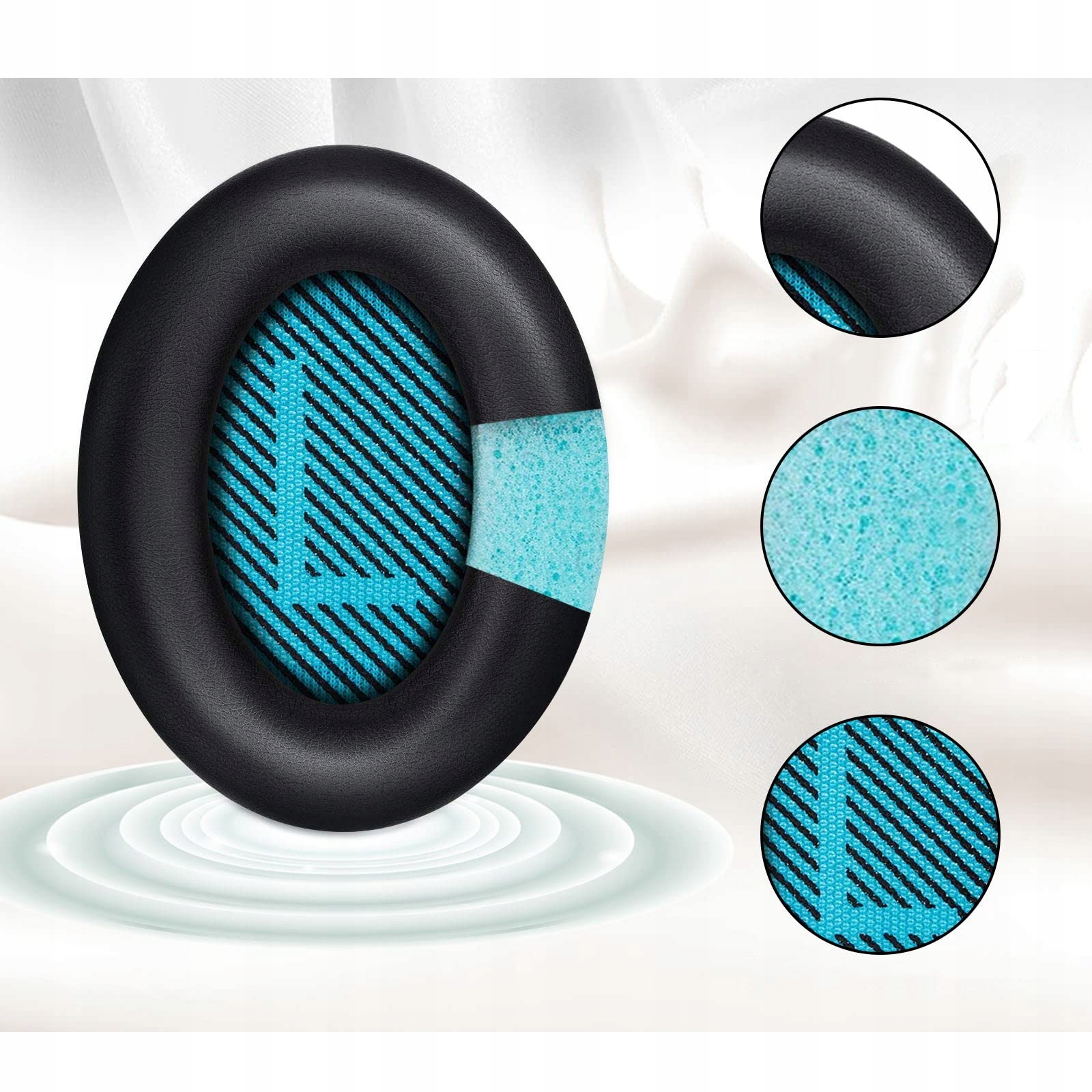 1 PAR NAUSZNIKI PADY DO BOSE QC35 QC25 QC15 2 AE2 Kolor dominujący czarny