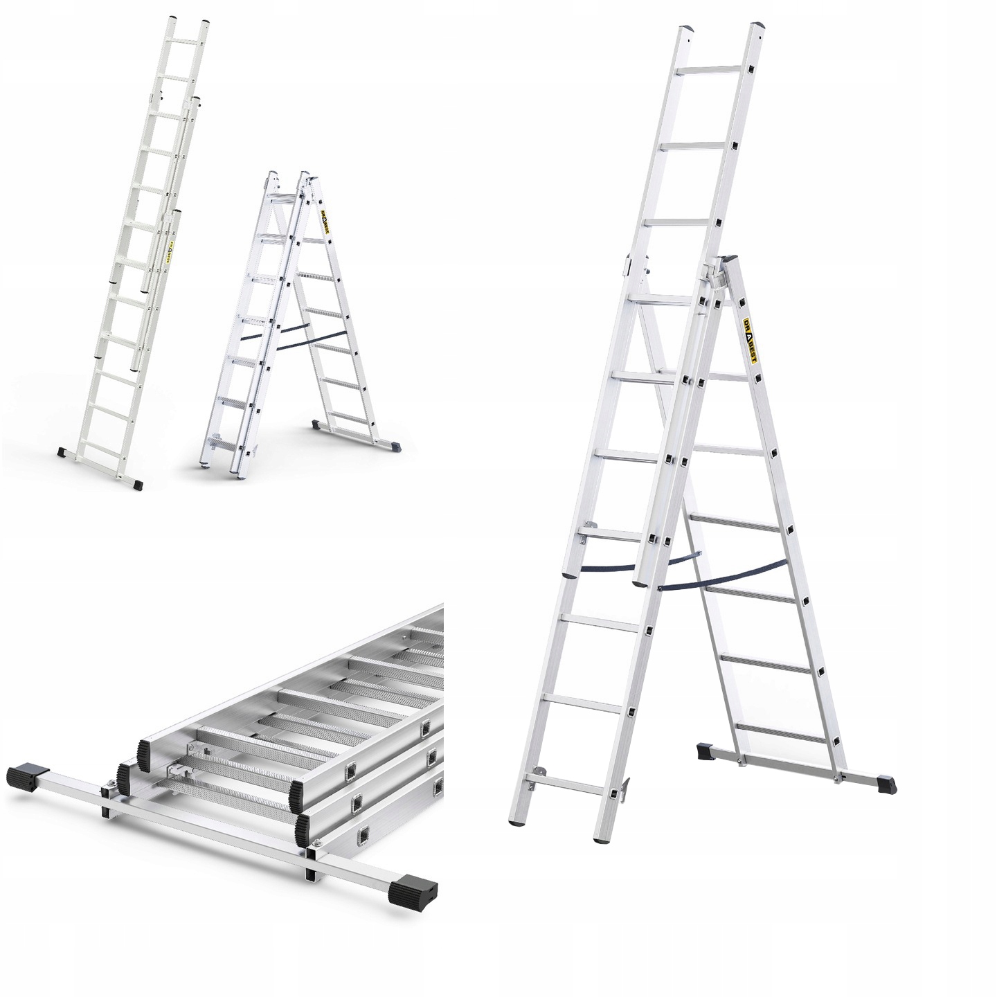 Žebřík 3x7 multifunkční Home Drabest 150 kg