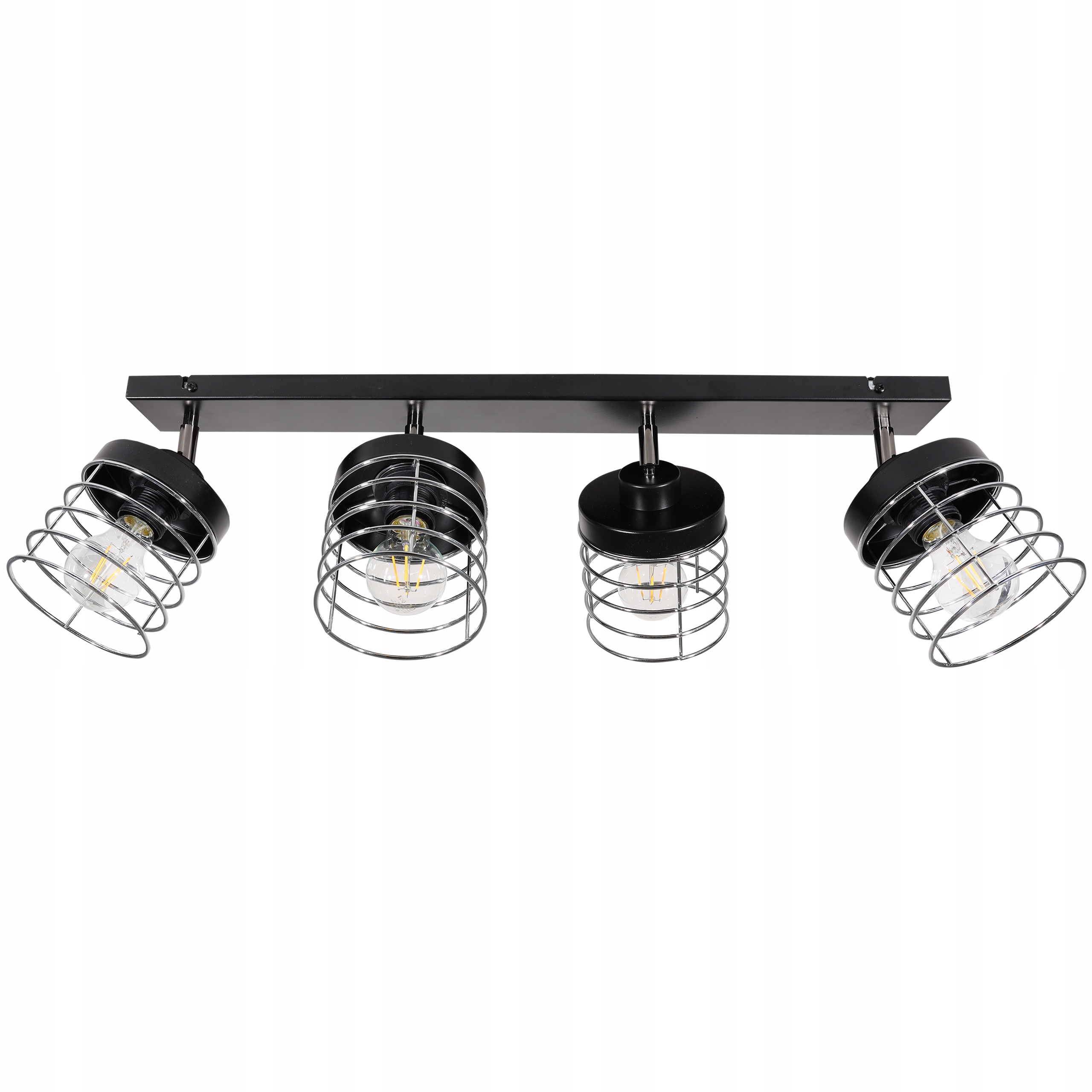 

Lampa Sufitowa Listwa Klosz Druciak Chrom Led