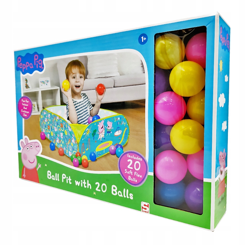 

Świnka Peppa Rozkładany Suchy Basen z Kulkami 85cm
