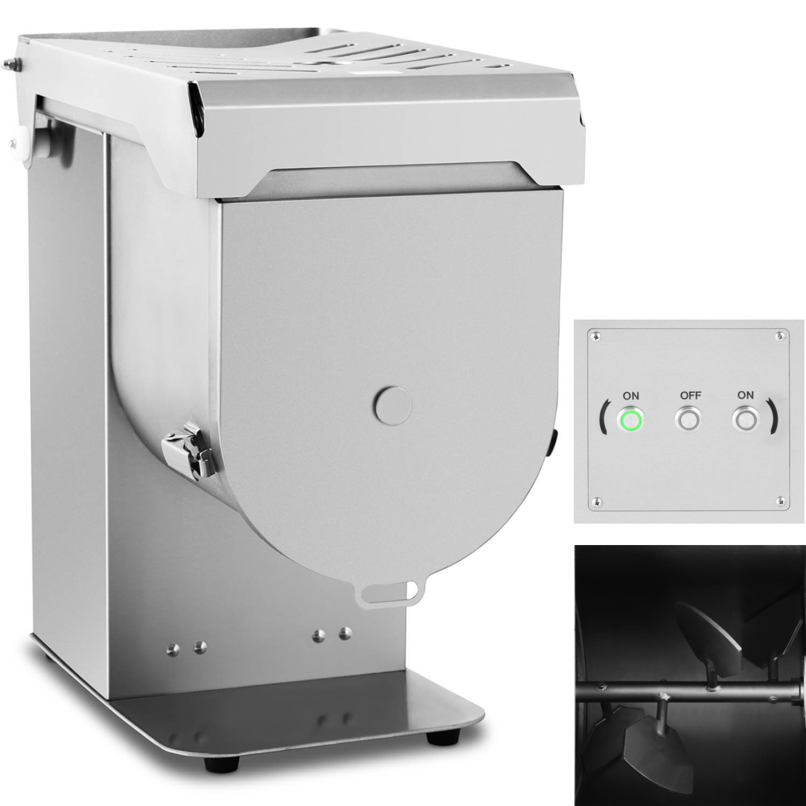 Elektrická Míchačka Na Maso 20L 550W Nerezová Ocel Zpětný Chod 230V