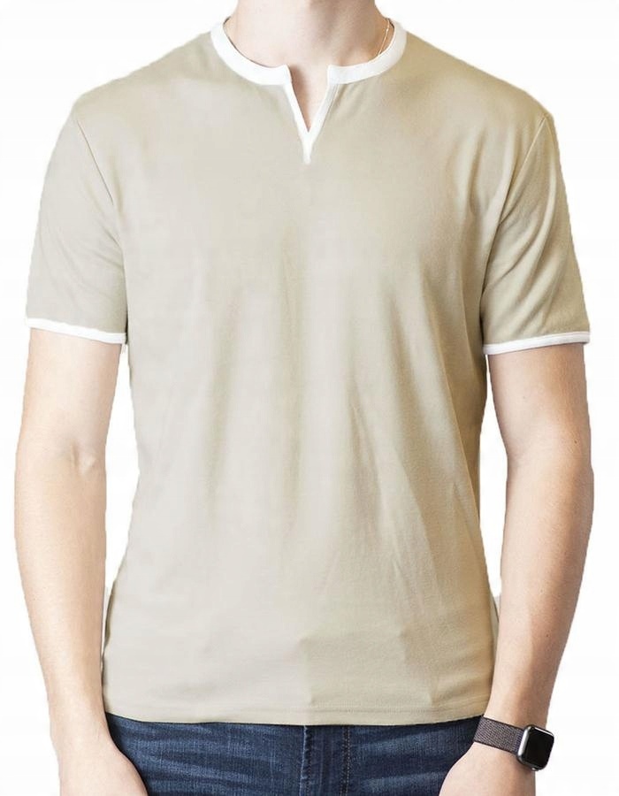 

Klasyczna beżowa koszulka T-shirt Spear Point XL
