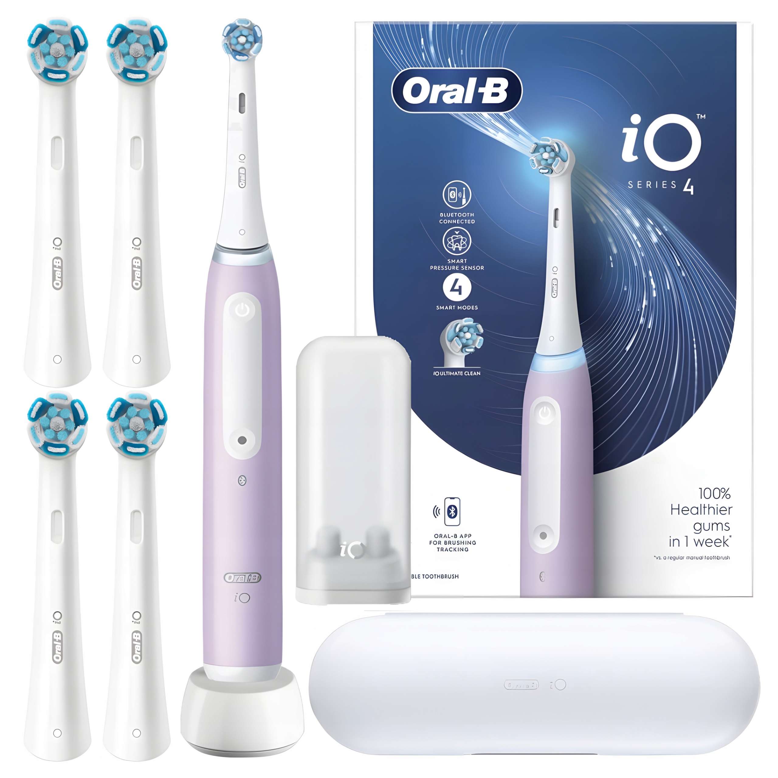 Zestaw, Elektryczna Szczoteczka do zębów Braun Oral-B iO Series 4 Lavender