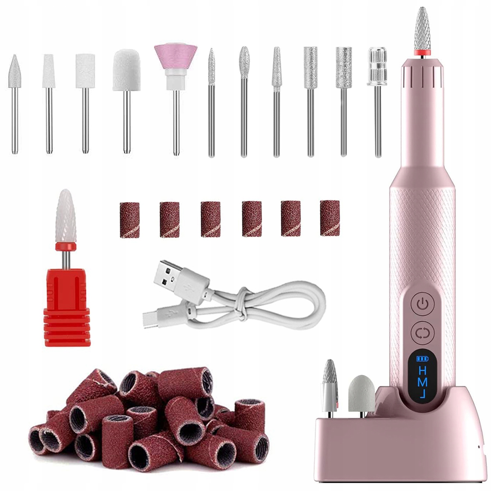 Sada Bruska Na Nehty Profesionální Bezdrátová 20000RPM Manikúra