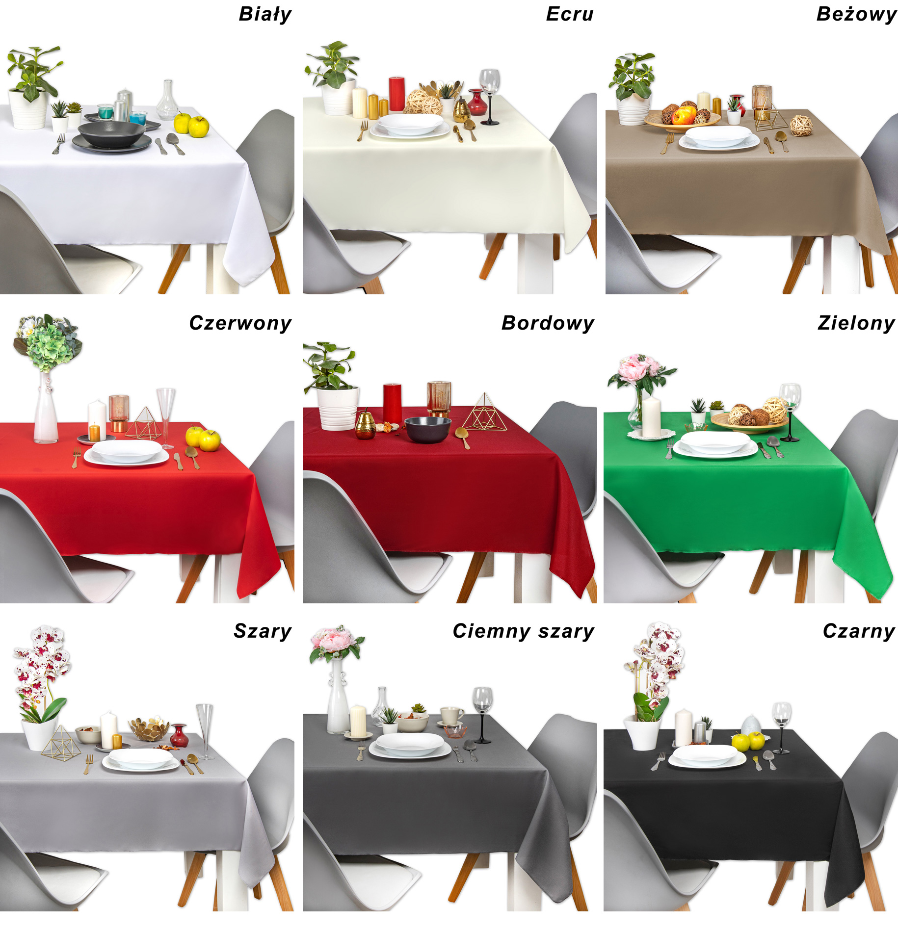 OBRUS UNIWERSALNY - PARTY - KOLORY 140X300 CM Typ obrus